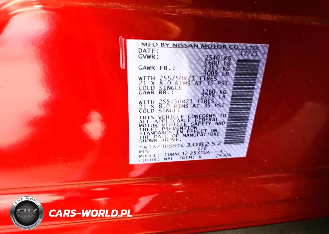 2026 Nissan Murano Platinum VIN:5N1AZ3DS9TC108252 - 13