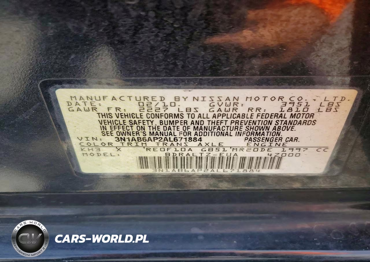 2010 Nissan Sentra 2.0 VIN:3N1AB6AP2AL671884 - 12