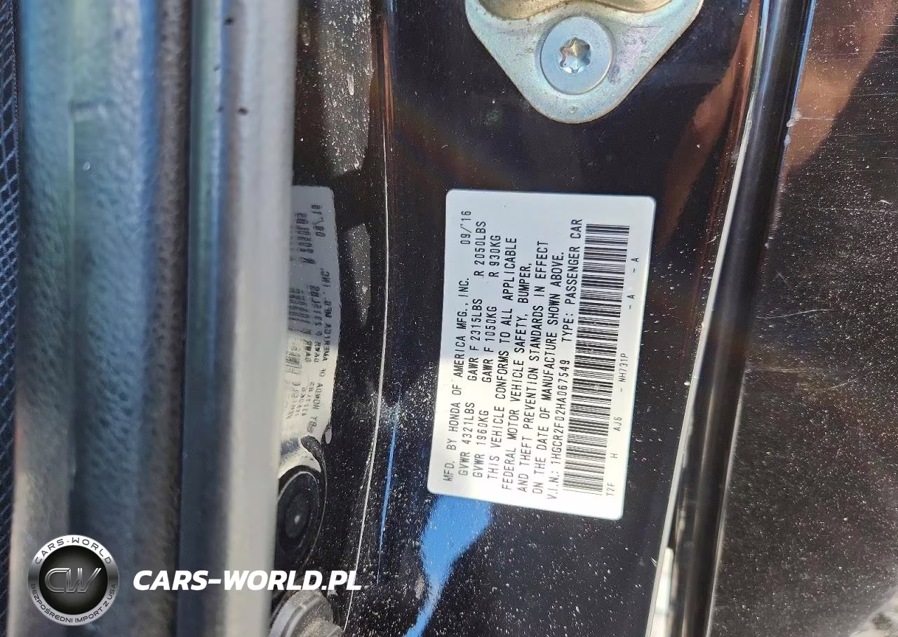 2017 Honda Accord Ex VIN:1HGCR2F02HA067549 - 12