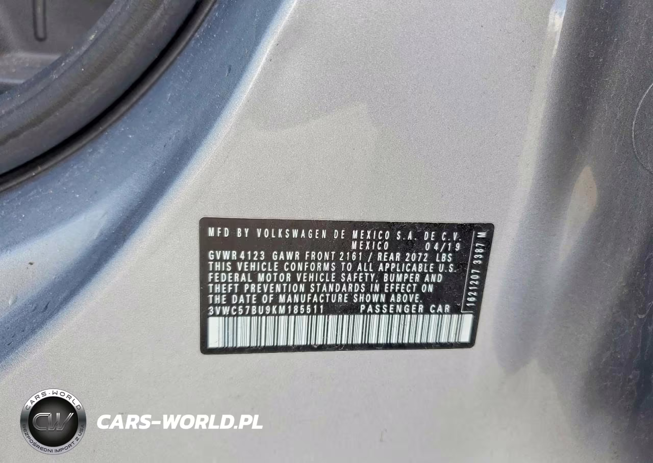 2019 Volkswagen Jetta S VIN:3VWC57BU9KM185511 - 12