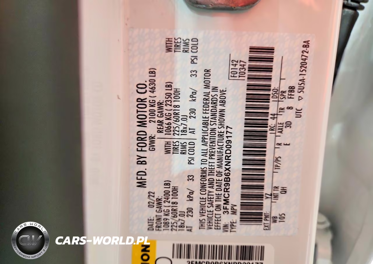 2022 Ford Bronco Sport Big Bend VIN:3FMCR9B6XNRD09177 - 13
