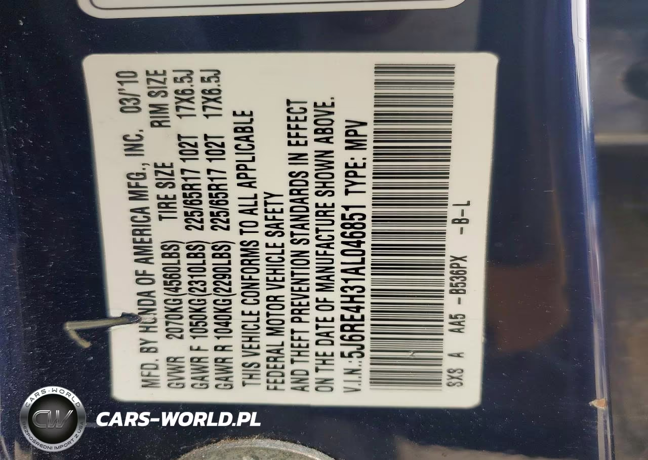 2010 Honda Cr-V Lx VIN:5J6RE4H31AL046851 - 14