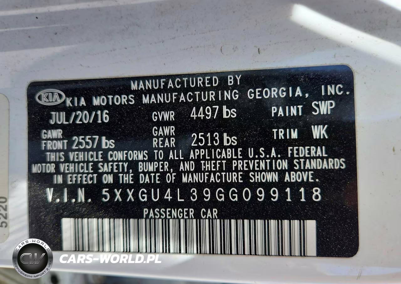 2016 Kia Optima Ex VIN:5XXGU4L39GG099118 - 13