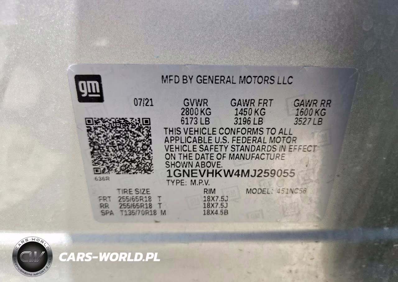 2021 Chevrolet Traverse Lt VIN:1GNEVHKW4MJ259055 - 13