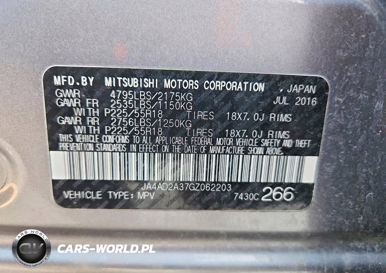 2016 Mitsubishi Outlander Es VIN:JA4AD2A37GZ062203 - 14