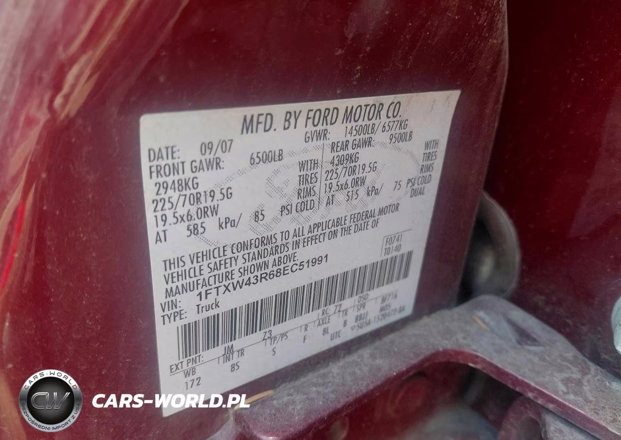 2008 Ford F450 Super Duty VIN:1FTXW43R68EC51991 - 10