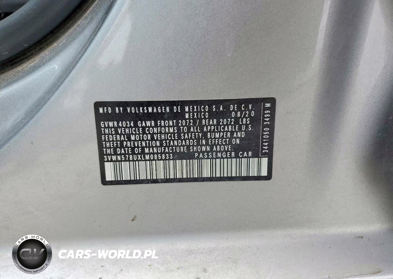 2020 Volkswagen Jetta S VIN:3VWN57BUXLM085833 - 12