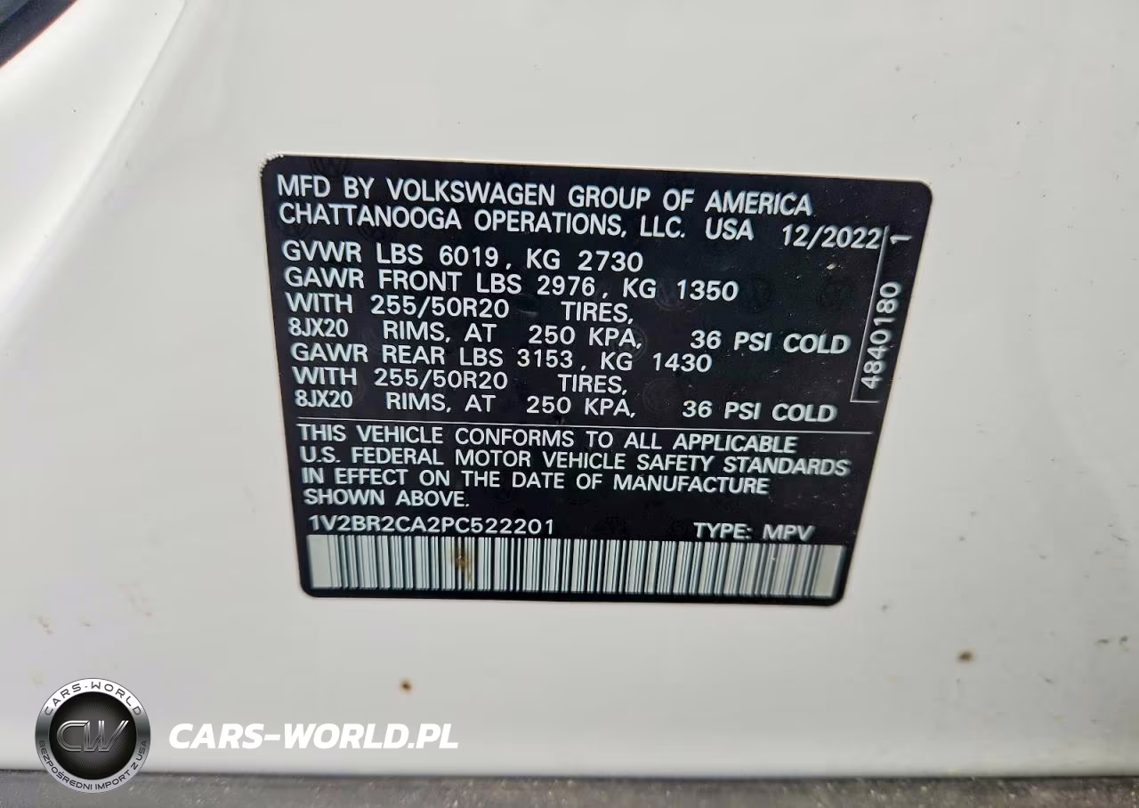 2023 Volkswagen Atlas Sel VIN:1V2BR2CA2PC522201 - 13