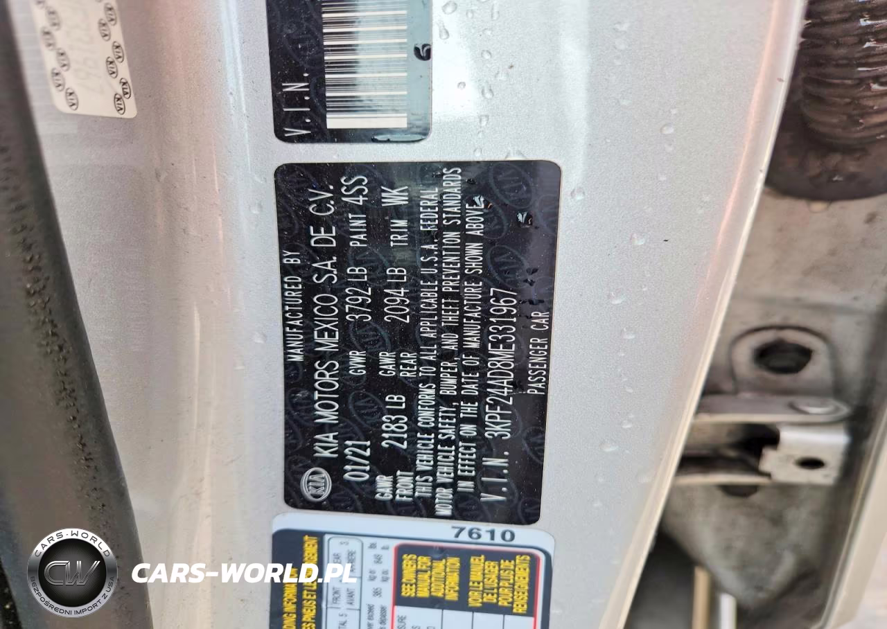 2021 Kia Forte Lxs VIN:3KPF24AD8ME331967 - 12