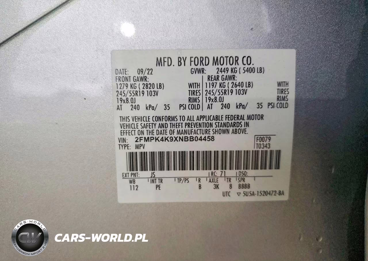 2022 Ford Edge Titanium VIN:2FMPK4K9XNBB04458 - 12