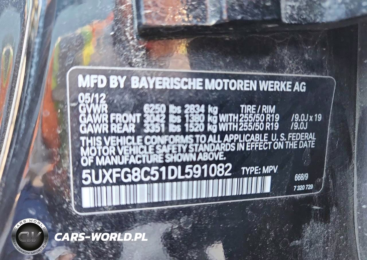 2013 BMW X6 XDRIVE5 XDRIVE50I VIN:5UXFG8C51DL591082 - 14