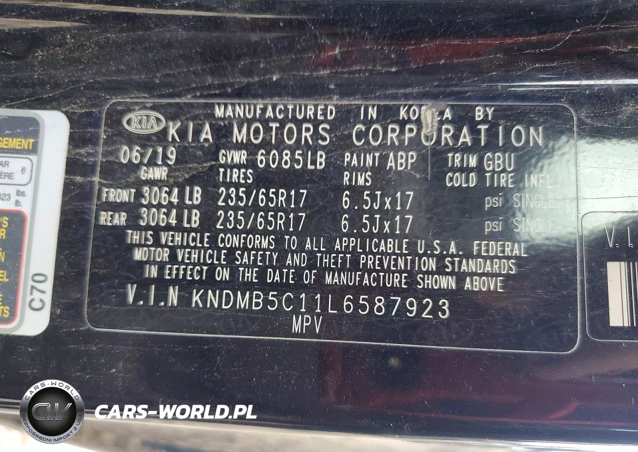 2020 Kia Sedona Lx VIN:KNDMB5C11L6587923 - 13