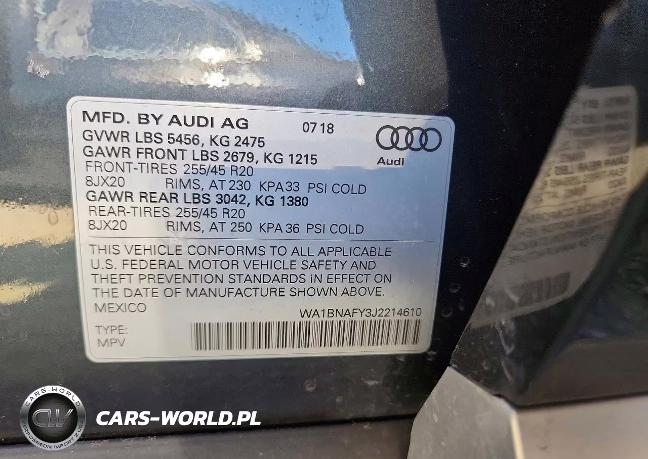 2018 Audi Q5 Premium Plus VIN:WA1BNAFY3J2214610 - 13