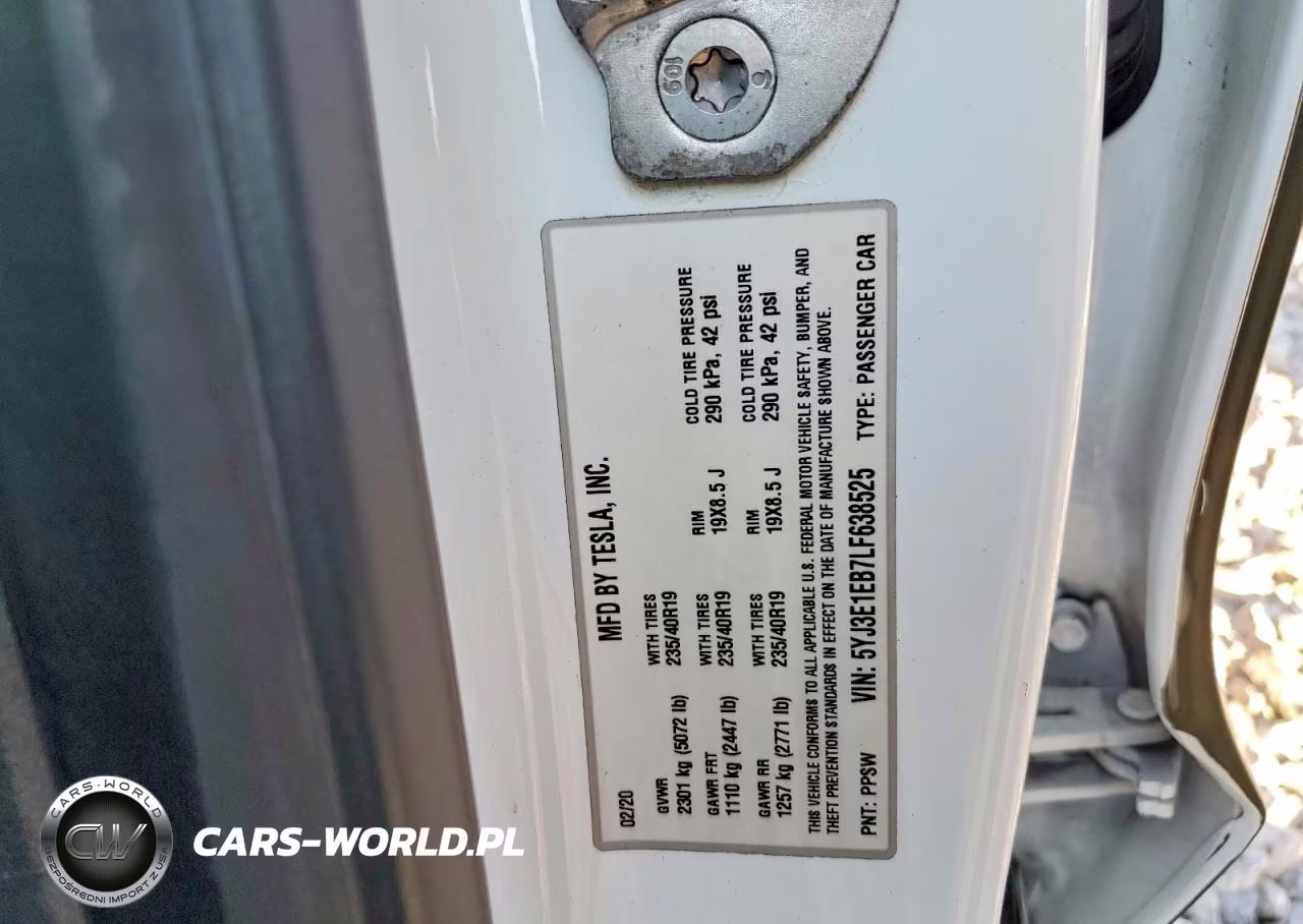 2020 Tesla Model 3 VIN:5YJ3E1EB7LF638525 - 12