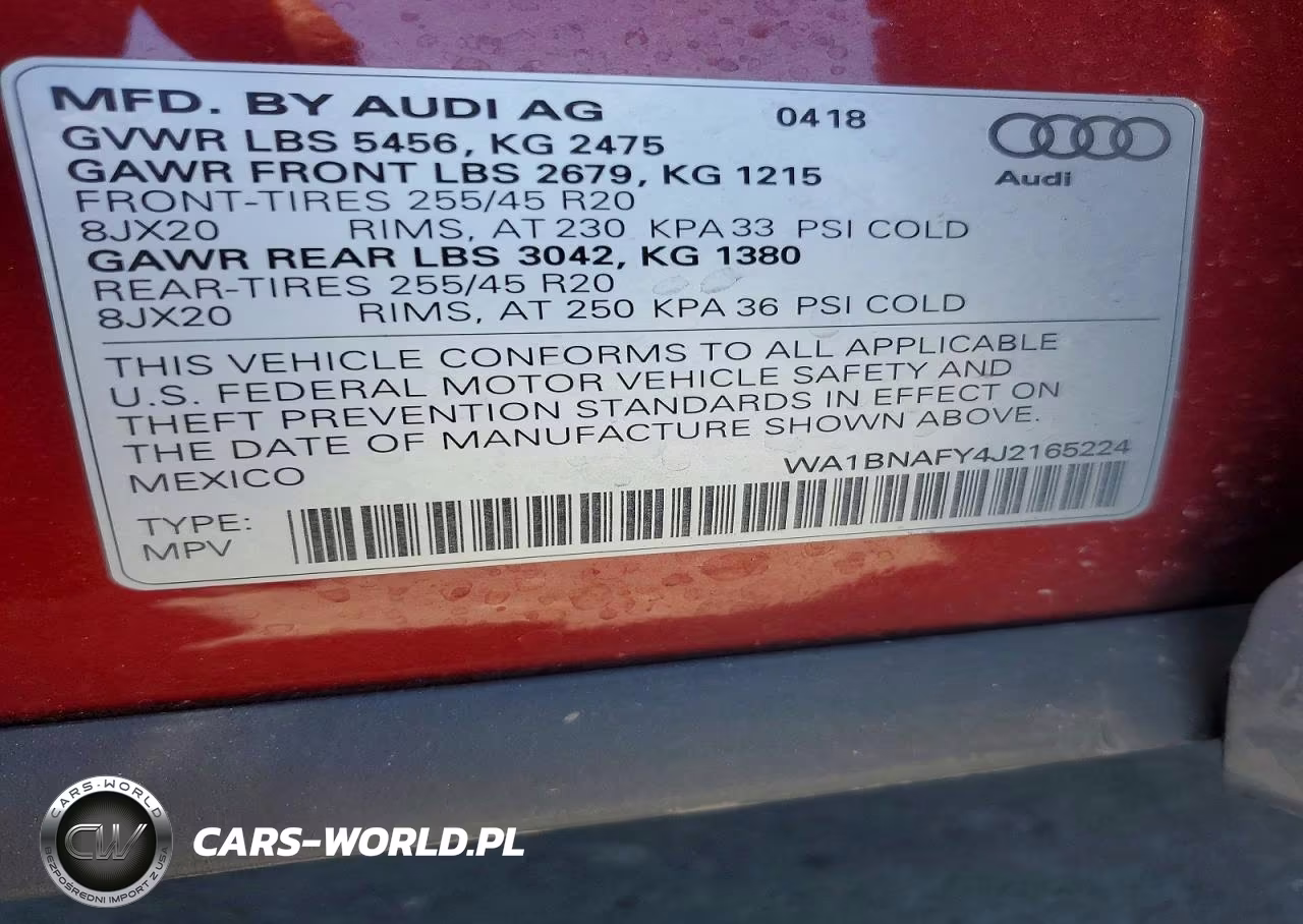 2018 Audi Q5 Premium Plus VIN:WA1BNAFY4J2165224 - 14