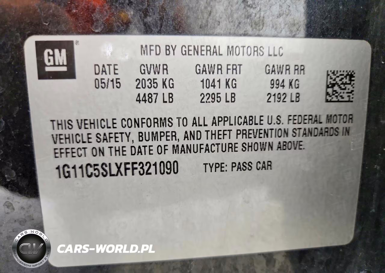 2015 Chevrolet Malibu 1Lt VIN:1G11C5SLXFF321090 - 12