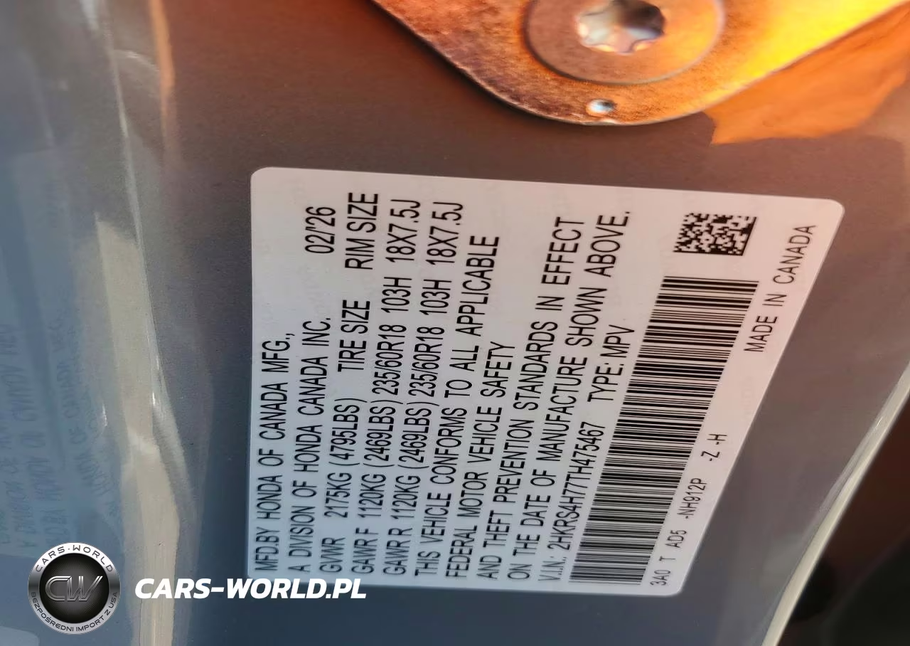 2026 Honda Cr-V Exl VIN:2HKRS4H77TH475467 - 13