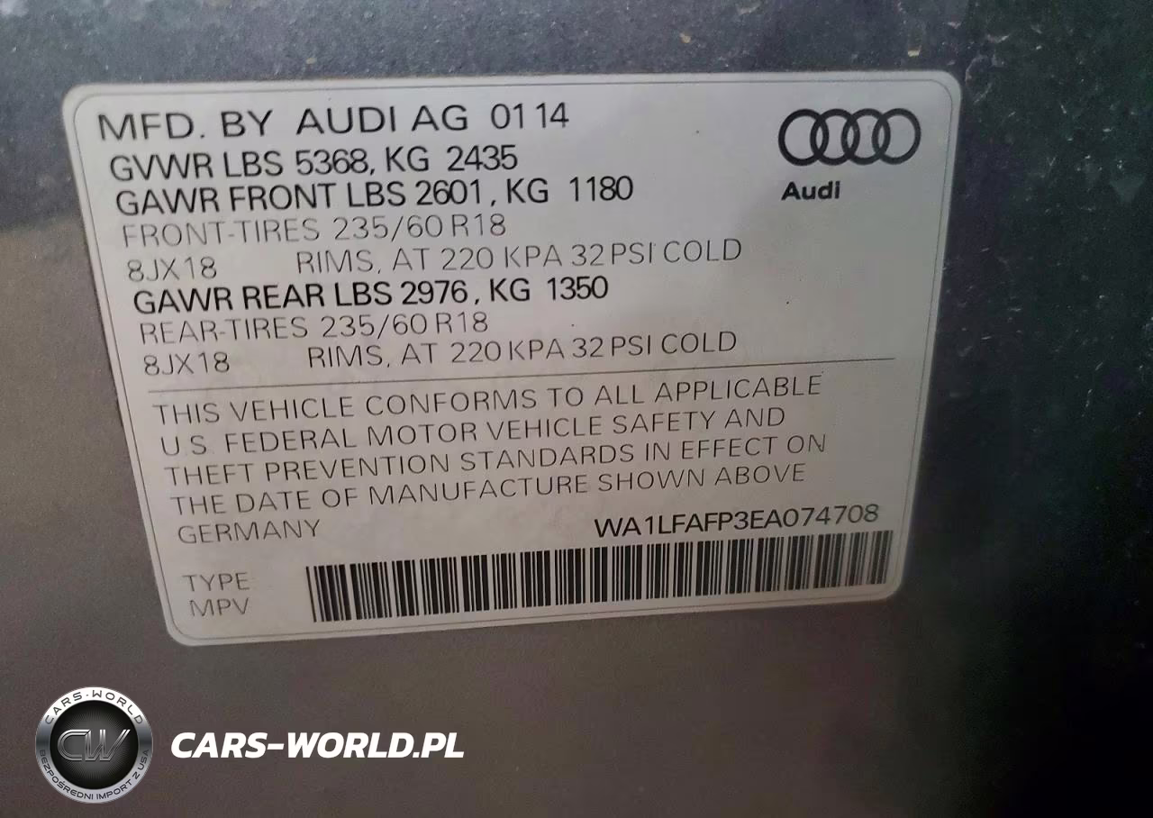 2014 Audi Q5 Premium Plus VIN:WA1LFAFP3EA074708 - 13