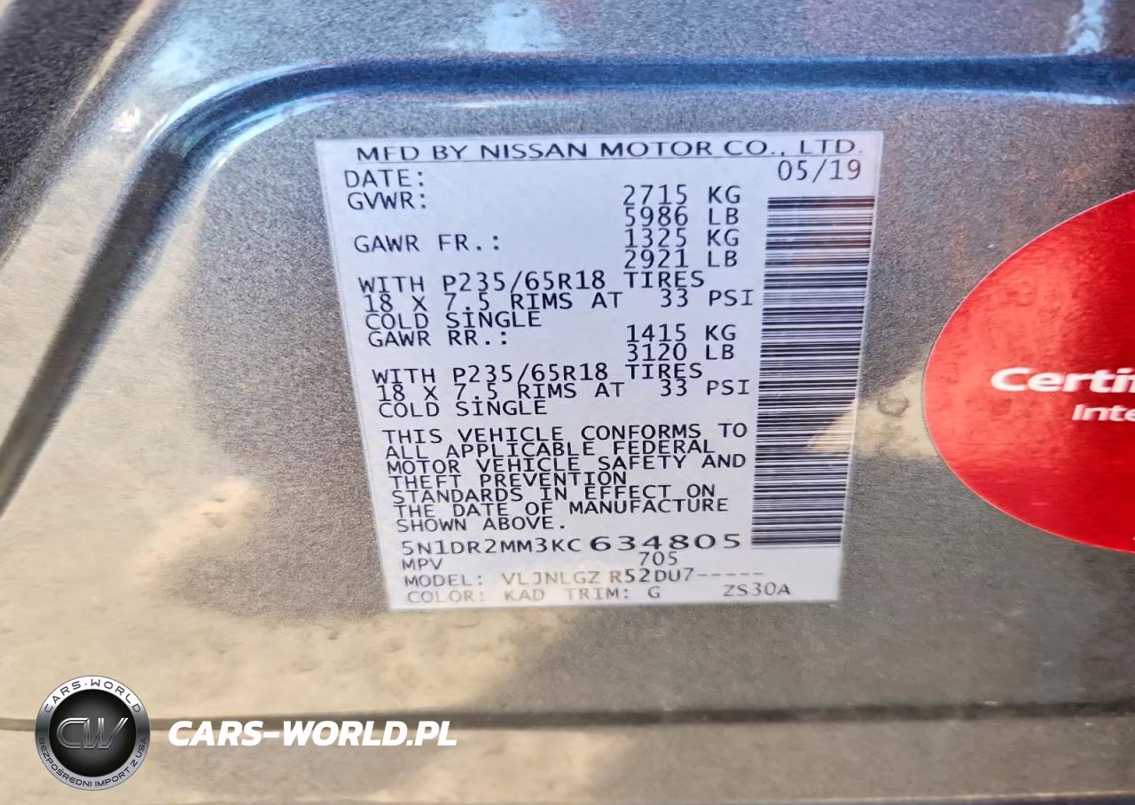 2019 Nissan Pathfinder Sl VIN:5N1DR2MM3KC634805 - 12