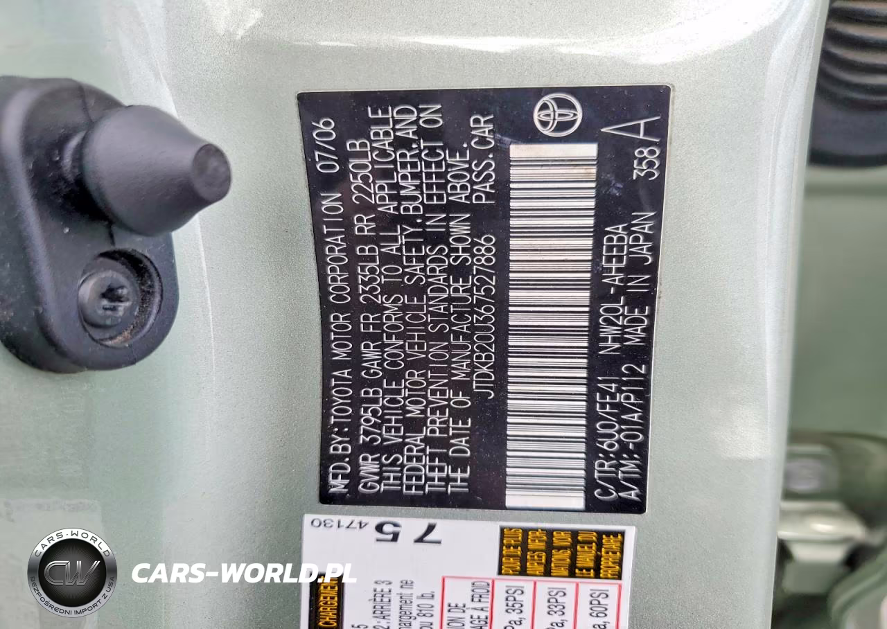 2006 Toyota Prius Base VIN:JTDKB20U367527886 - 12