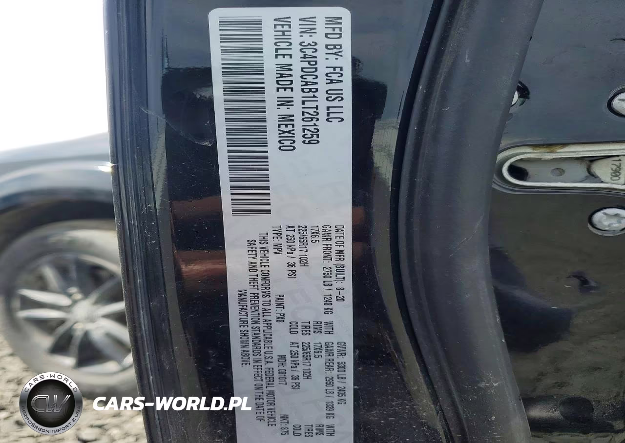 2020 Dodge Journey Se VIN:3C4PDCAB1LT261259 - 13