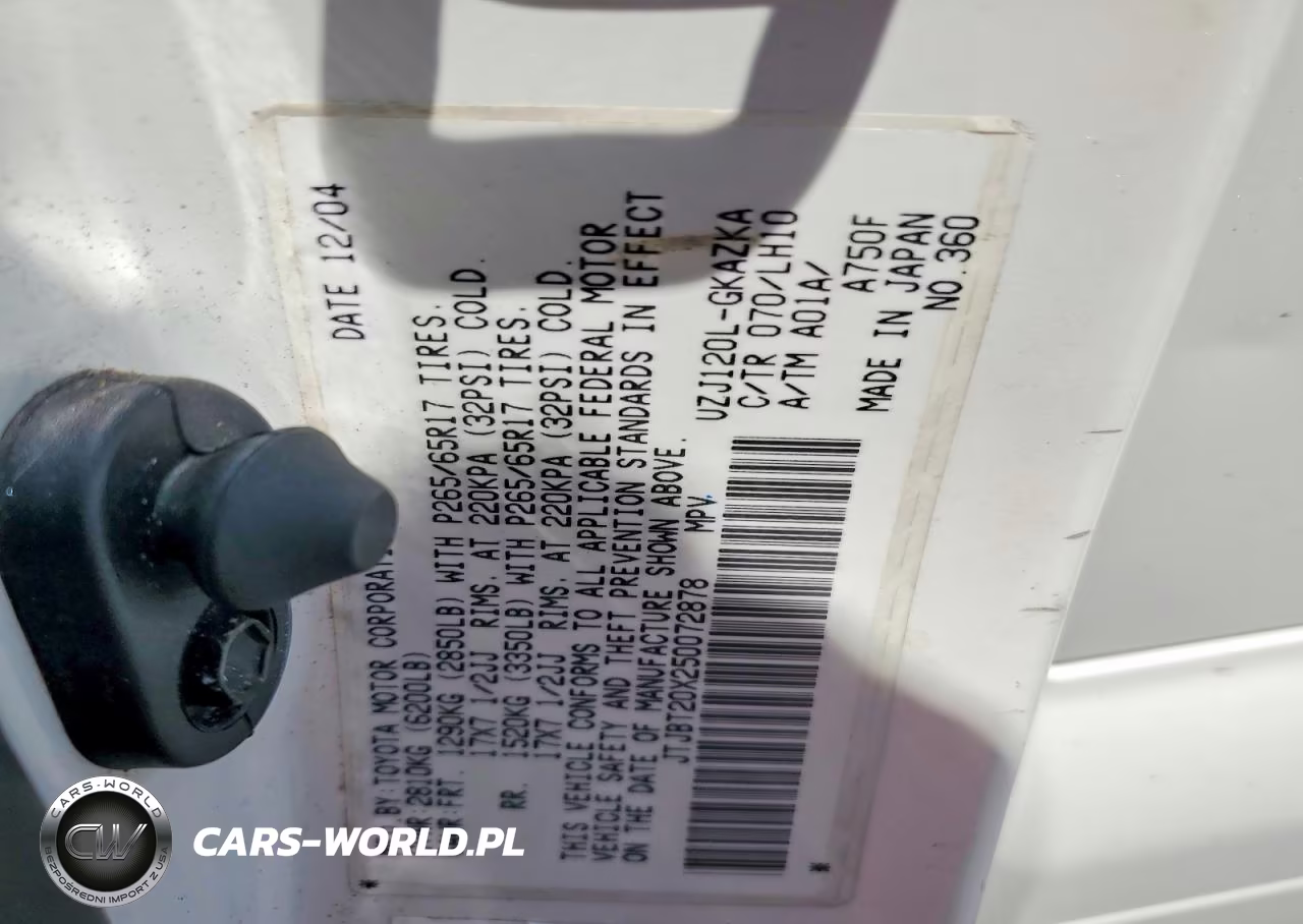 2005 Lexus Gx 470 VIN:JTJBT20X250072878 - 13