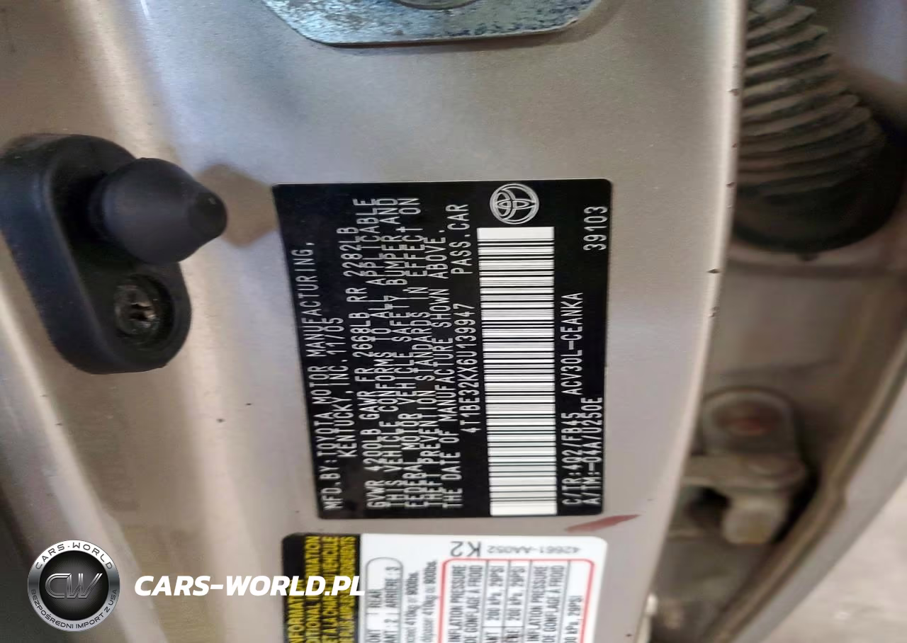 2006 Toyota Camry Le VIN:4T1BE32KX6U139947 - 13