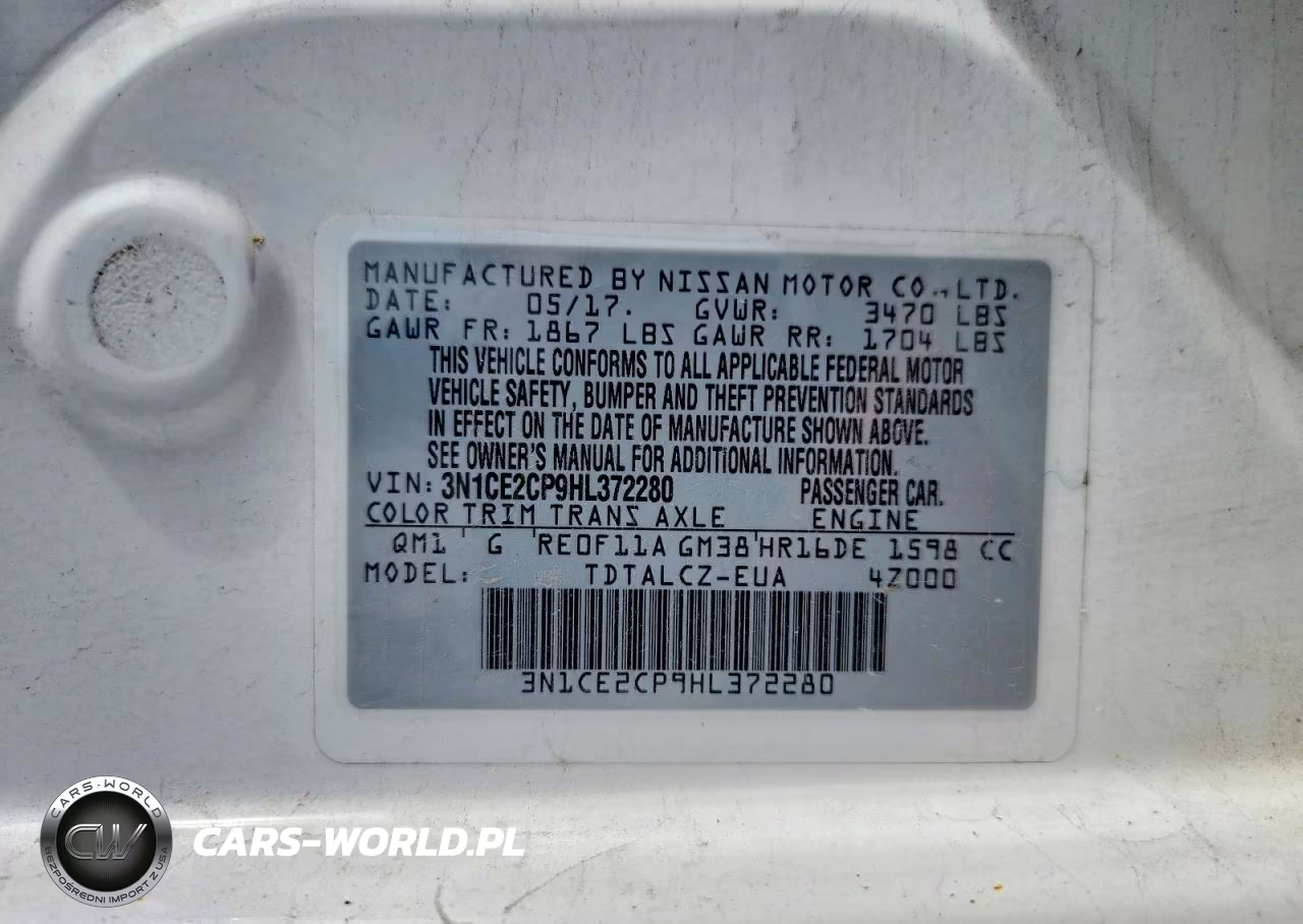2017 Nissan Versa Note S Plus VIN:3N1CE2CP9HL372280 - 13