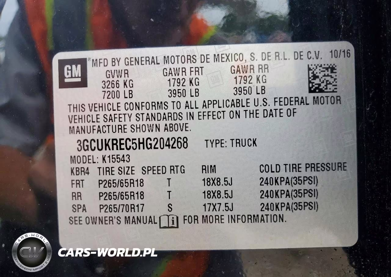 2017 Chevrolet Silverado K1500 Lt VIN:3GCUKREC5HG204268 - 12