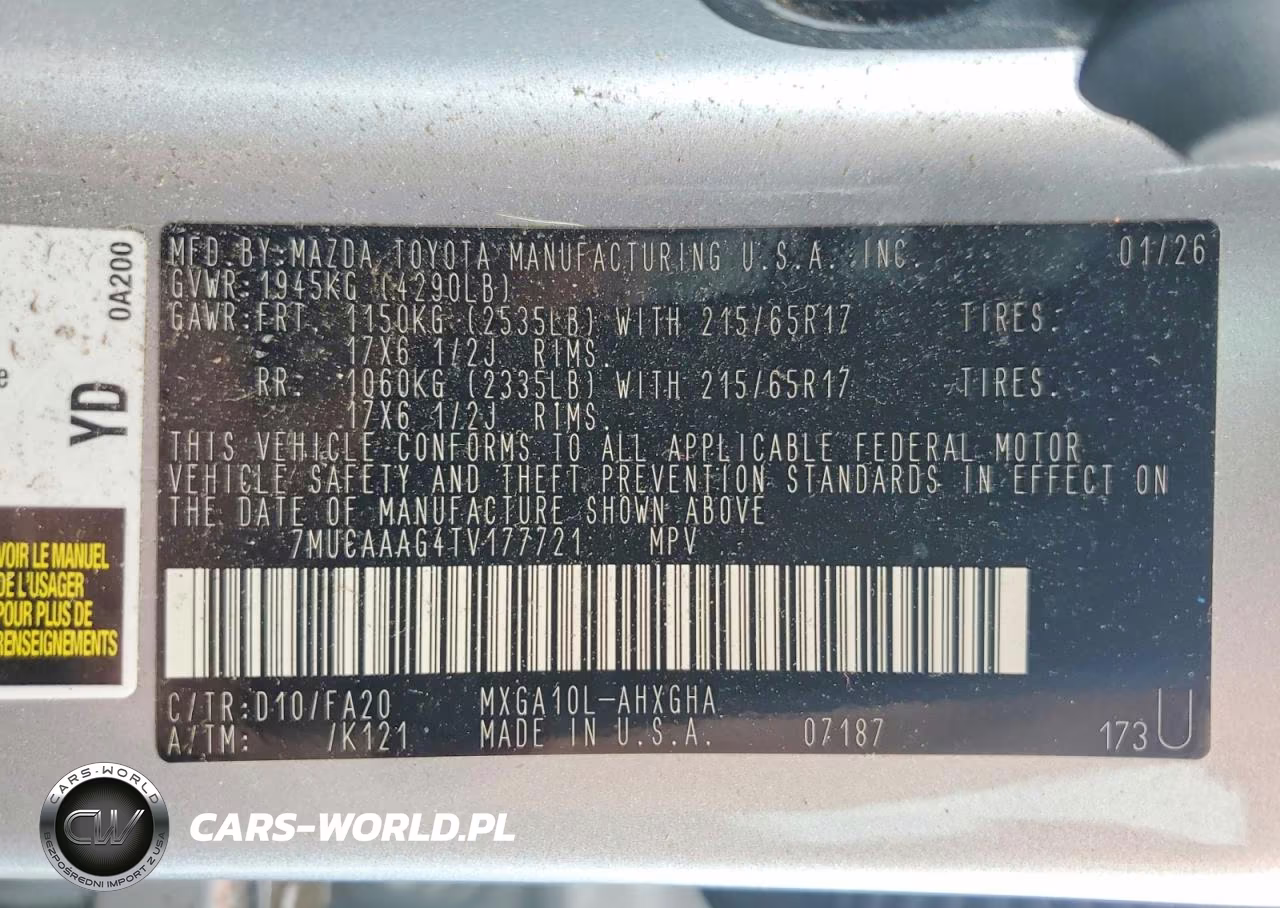 2026 Toyota Corolla Cross Le VIN:7MUCAAAG4TV177721 - 12