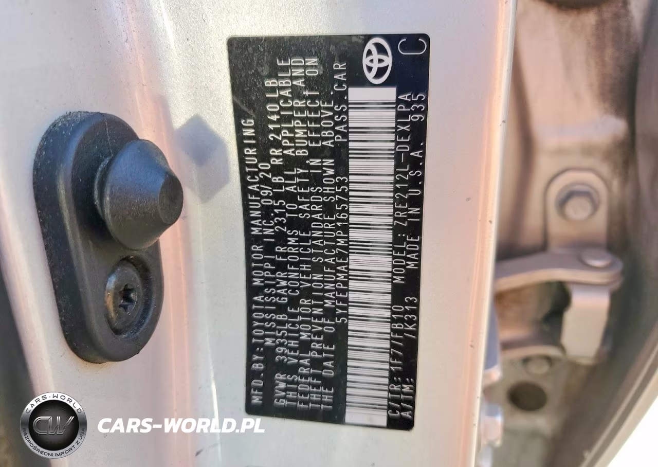 2021 Toyota Corolla Le VIN:5YFEPMAE7MP165753 - 12