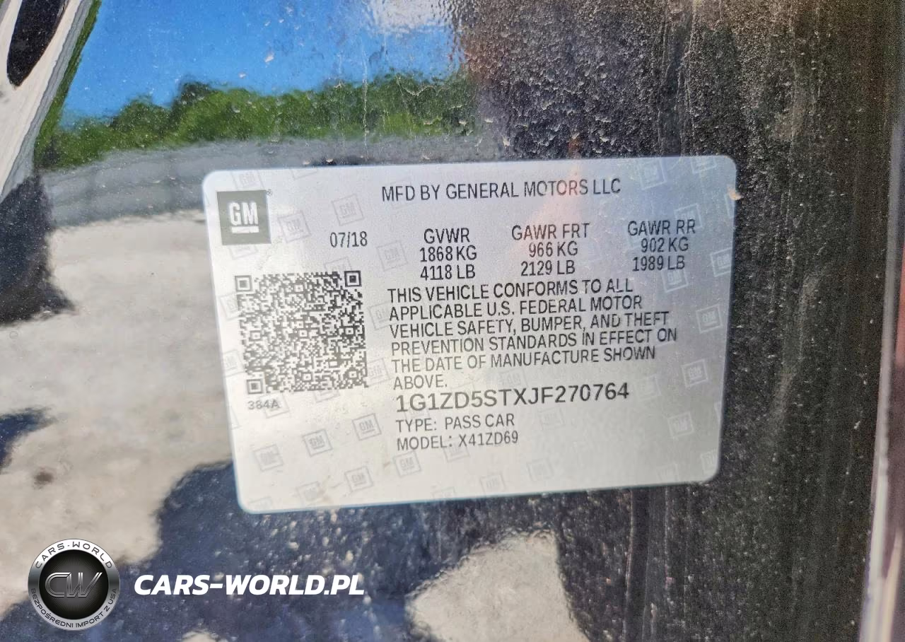 2018 Chevrolet Malibu Lt VIN:1G1ZD5STXJF270764 - 12