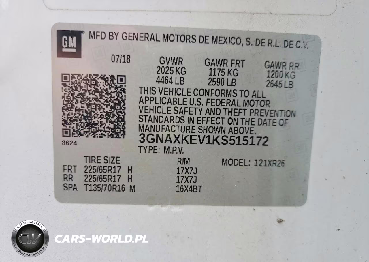 2019 Chevrolet Equinox Lt VIN:3GNAXKEV1KS515172 - 12