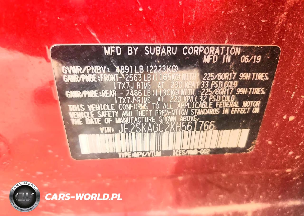 2019 Subaru Forester Premium VIN:JF2SKAGC2KH561766 - 14