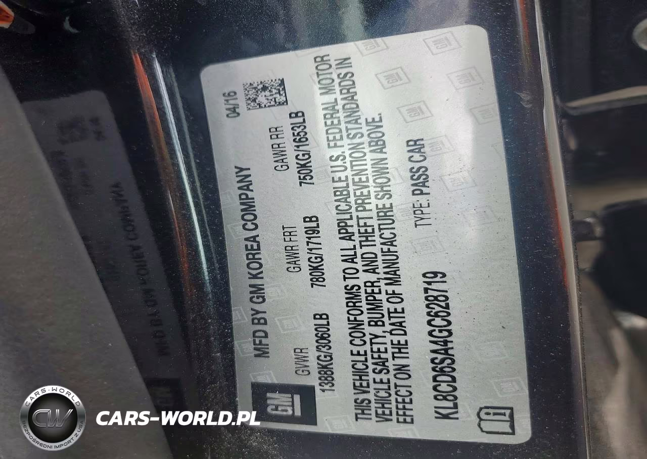 2016 Chevrolet Spark 1Lt VIN:KL8CD6SA4GC628719 - 12