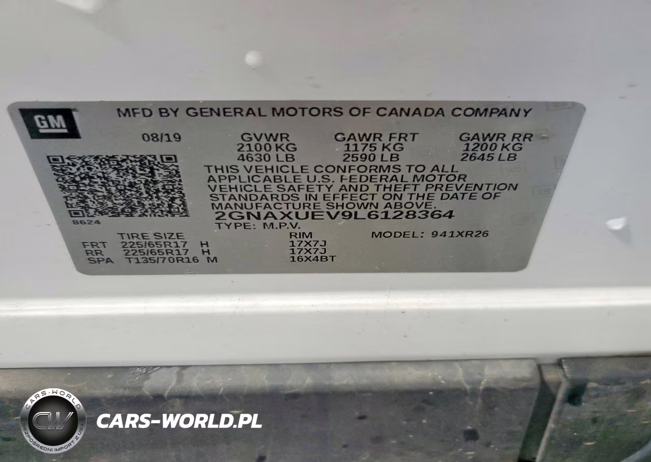2020 Chevrolet Equinox Lt VIN:2GNAXUEV9L6128364 - 13