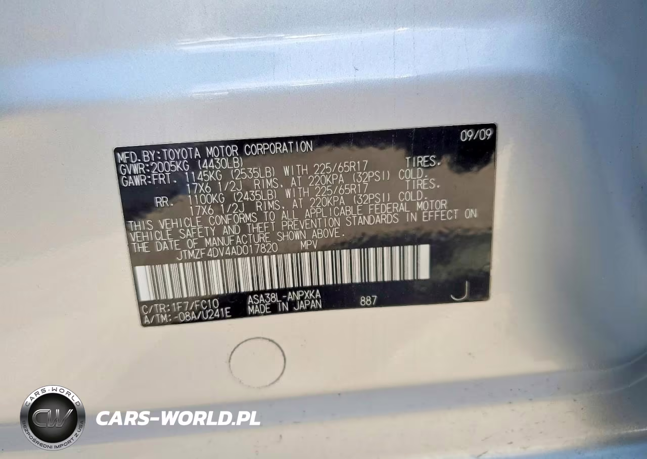 2010 Toyota Rav4 Base VIN:JTMZF4DV4AD017820 - 12