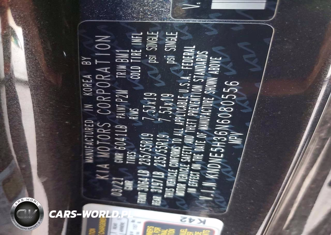 2022 Kia Carnival Sx Prestige VIN:KNDNE5H36N6080556 - 13