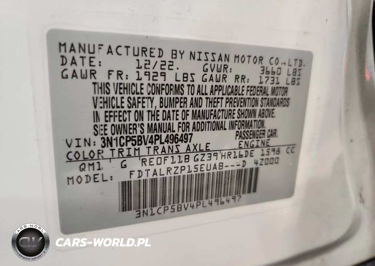 2023 Nissan Kicks S VIN:3N1CP5BV4PL496497 - 13