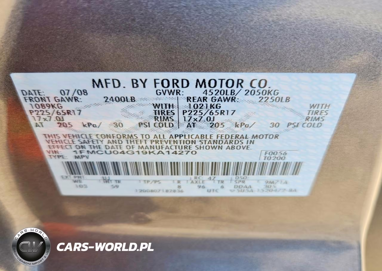 2009 Ford Escape Limited VIN:1FMCU04G19KA14270 - 14