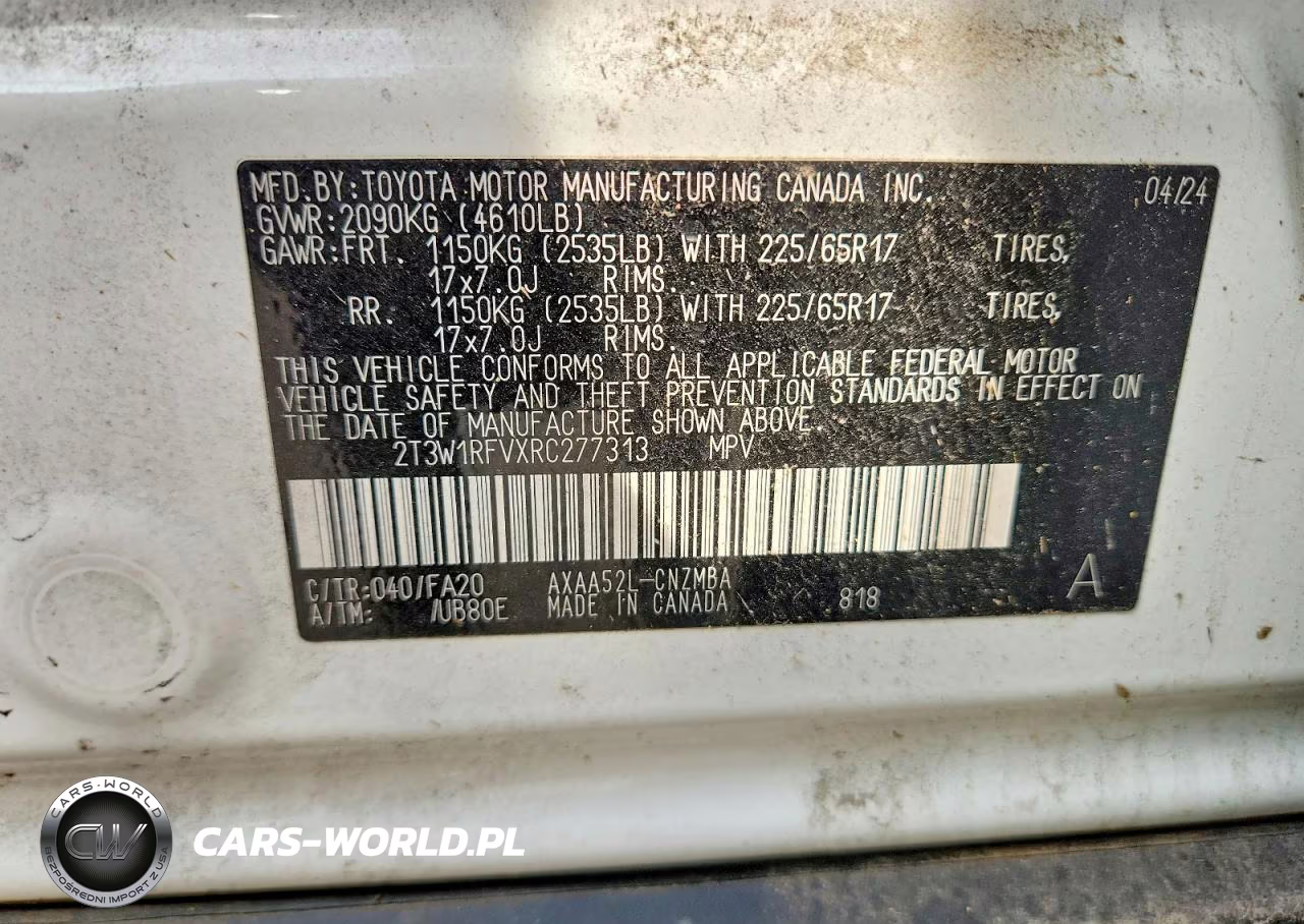 2024 Toyota Rav4 Xle VIN:2T3W1RFVXRC277313 - 14