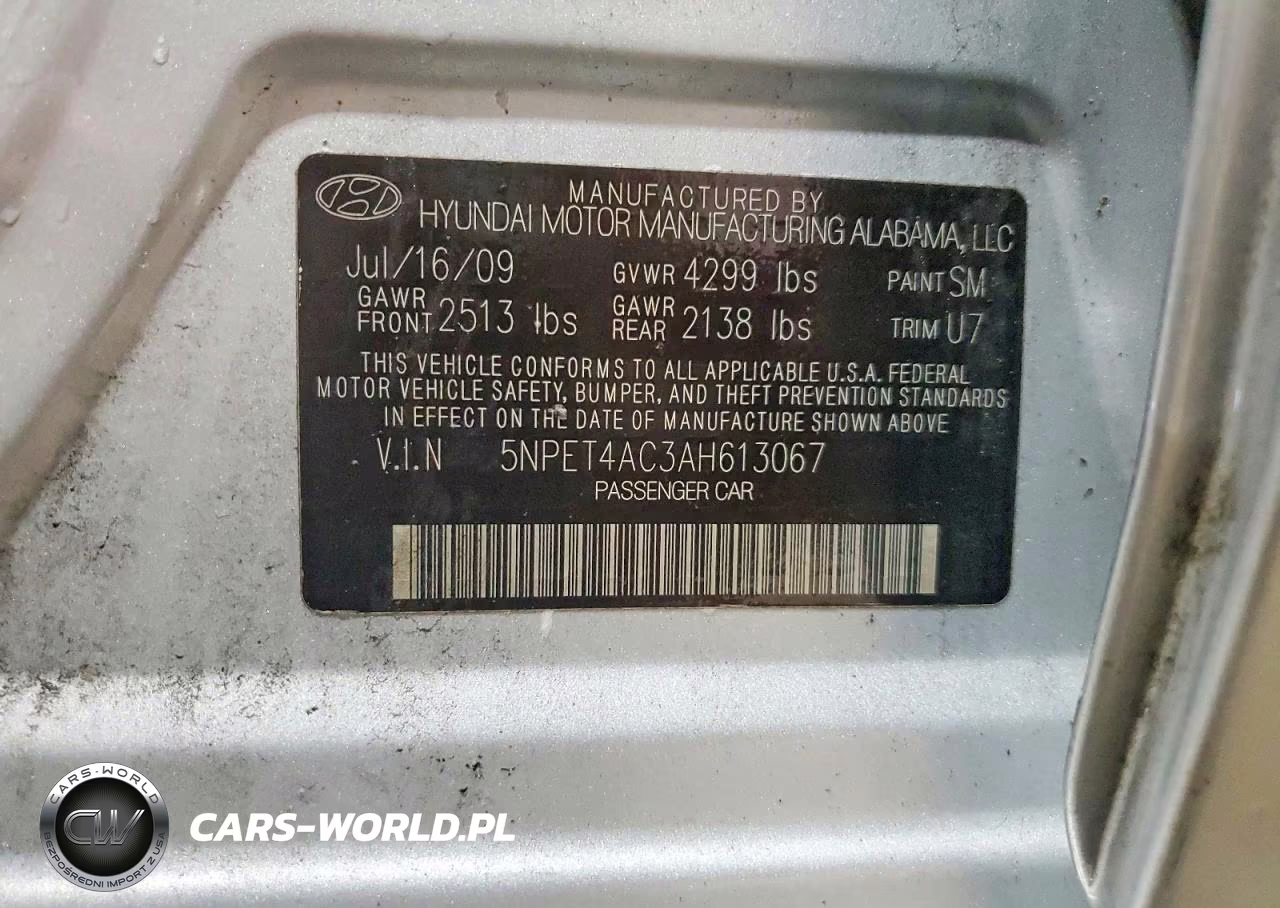 2010 Hyundai Sonata Gls VIN:5NPET4AC3AH613067 - 12