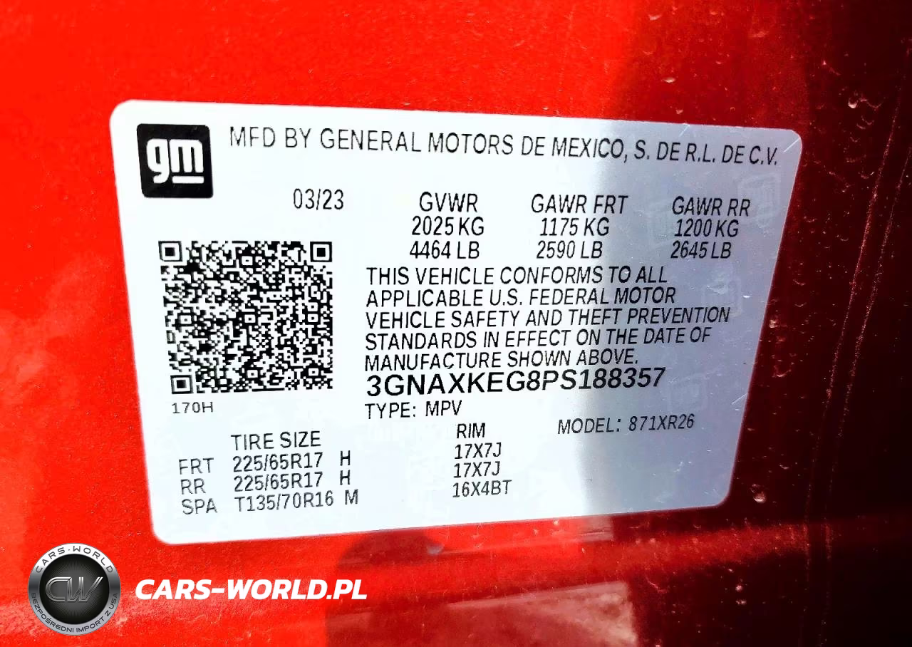 2023 Chevrolet Equinox Lt VIN:3GNAXKEG8PS188357 - 13