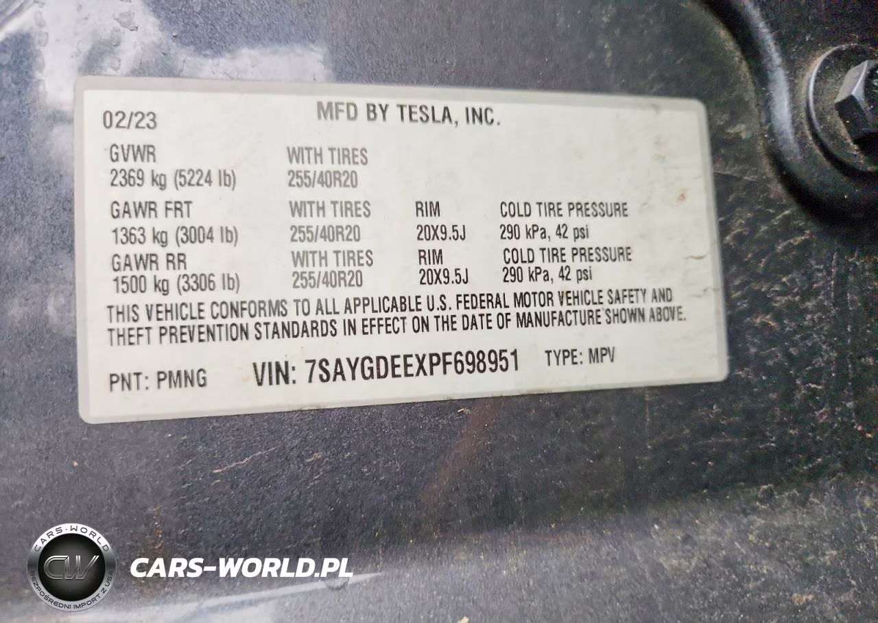 2023 Tesla Model Y VIN:7SAYGDEEXPF698951 - 12
