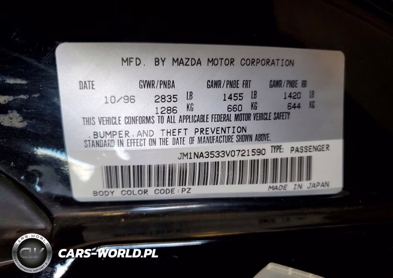 1997 Mazda Mx-5 Miata VIN:JM1NA3533V0721590 - 12