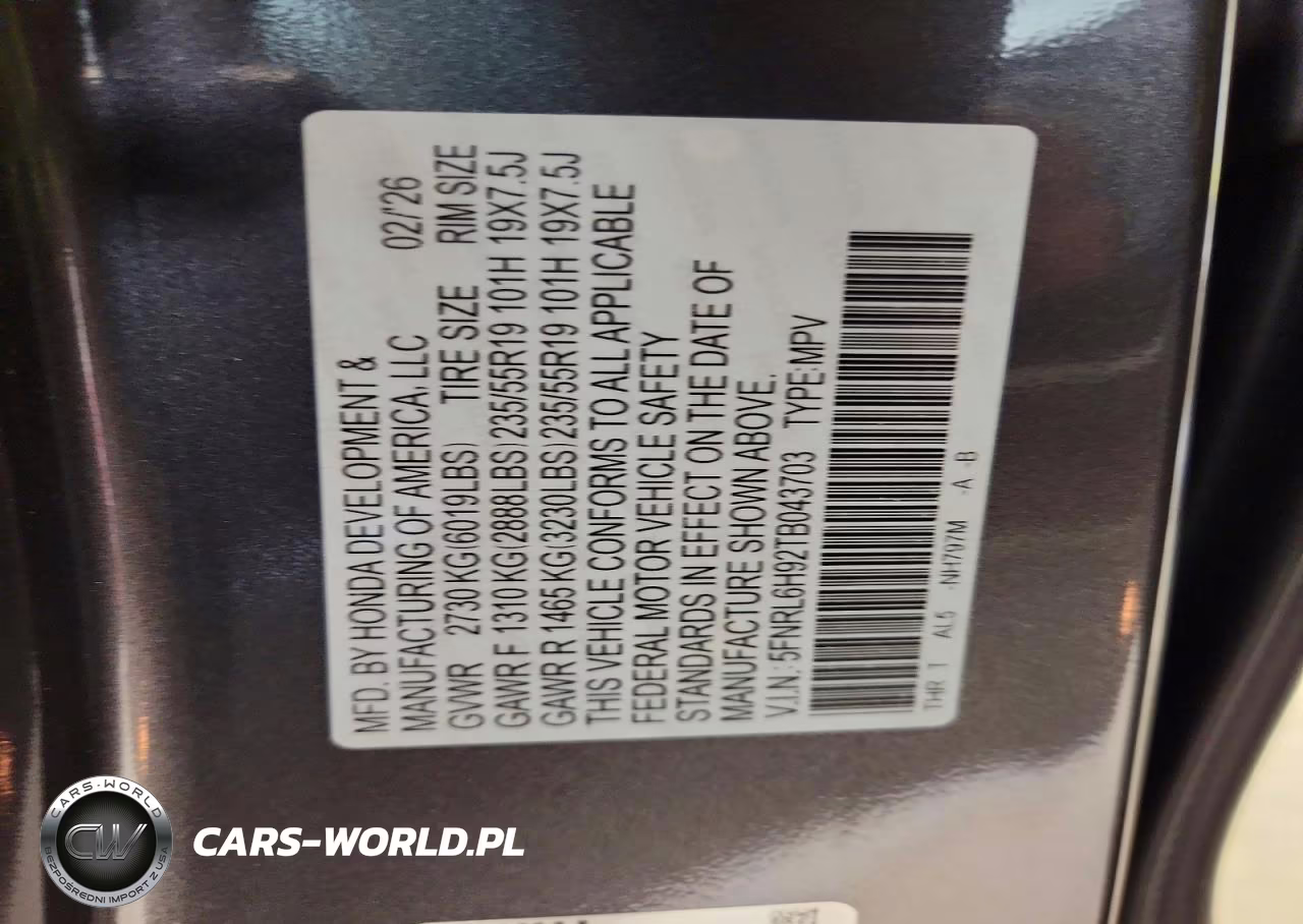 2026 Honda Odyssey Elite VIN:5FNRL6H92TB043703 - 13