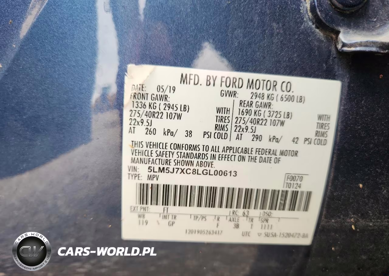 2020 Lincoln Aviator Reserve VIN:5LM5J7XC8LGL00613 - 13