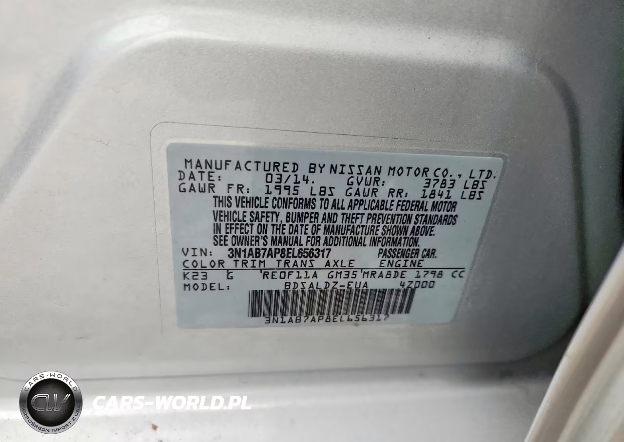 2014 Nissan Sentra Sv VIN:3N1AB7AP8EL656317 - 12