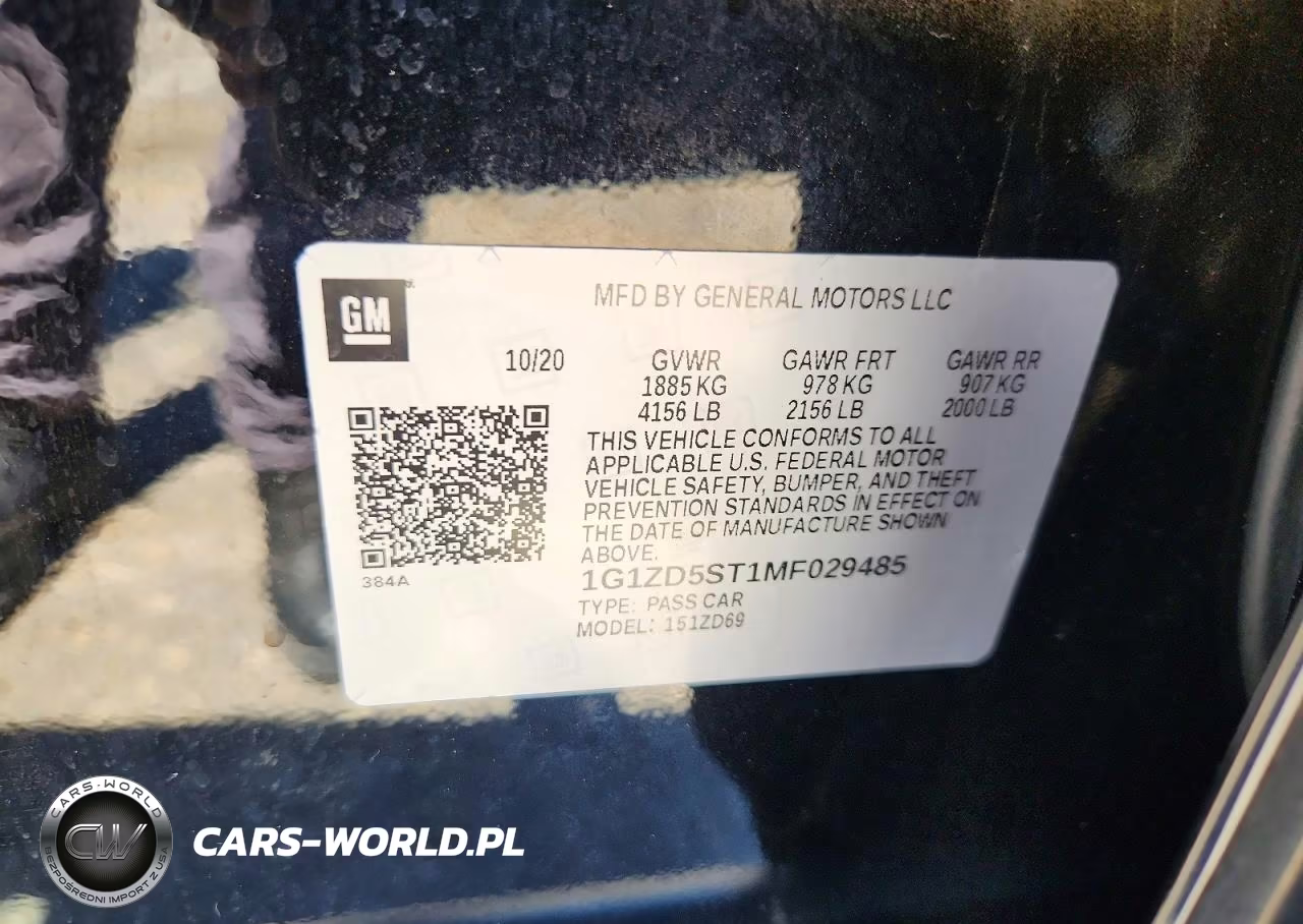 2021 Chevrolet Malibu Lt VIN:1G1ZD5ST1MF029485 - 12