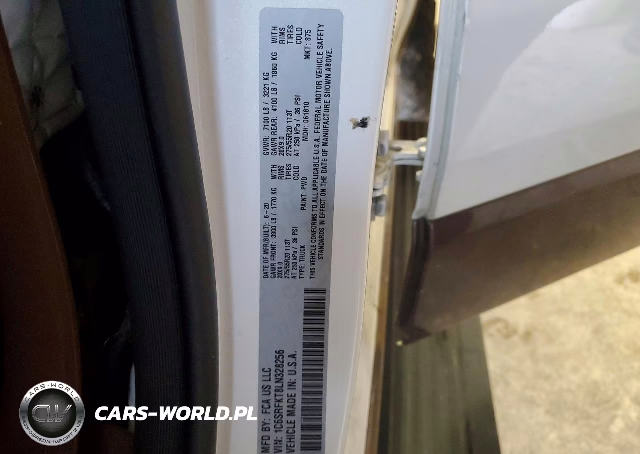 2020 Ram 1500 Longhorn VIN:1C6SRFKT8LN328256 - 12
